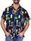 V.H.O. Funky Hawaii-Hemd, Herren, Kurzarm, Beerbottle, Schwarz, 4XL