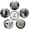 Magnete für Glasmagnettafel Motorrad Teile extra stark 6er Deko Geschenk Set Chopper Parts lustig für Männer Jungs Biker groß 50mm rund