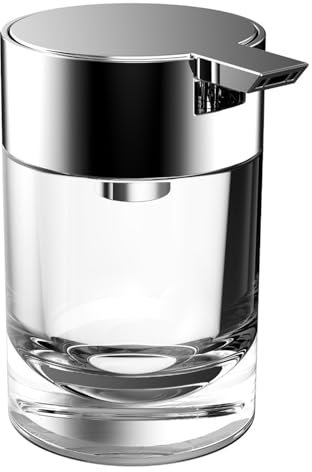 EMCO, Chrom System 2 Flüssigseifenspender, Behälter Kristallglas klar, Dosierpumpe Kunststoff, Normal