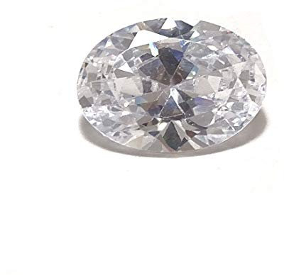 Sahiba Gems 11.75 Ratti / 10.60 Carat Oval Zircon Cubic Zirconia (Zircon) Pure Brilliance White American Diamond from Austria Percect for Ring Size