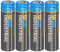 WSB Lot de 4 piles solaires Mignon AA - Piles rechargeables - 3,2 V 1,92 Wh LiFePo4 - Haute performance - Spécialement conçues pour les lampes solaires - Guirlande solaire