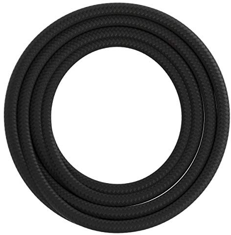 CALEX Creations Textilkabel für Lampe, Elektrische Stromkabel, Pendel Leuchte zusammenstellen, Schwarz, 3m