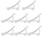 DOITOOL 8Pcs Refrigerator Shelf Clips Shelf Support Bracket for Refrigerator Cooler Freezer (Aluminium Size 4)