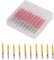 Akozon 30 Degree V Groove Titanium Coated Carbide Engraving CNC Router Bit, 10pcs, 0.1mm Tip