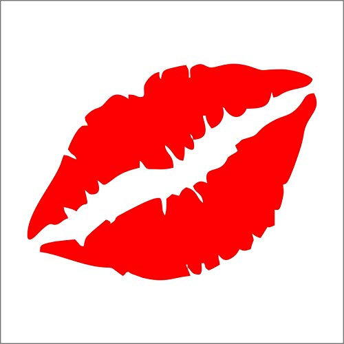 AMA Shop Aufkleber Kuss aus PVC für Wandaufkleber Auto Motorrad Helm Wohnmobil