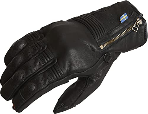 Halvarssons Hofors perforierte Motorradhandschuhe (Black,7)