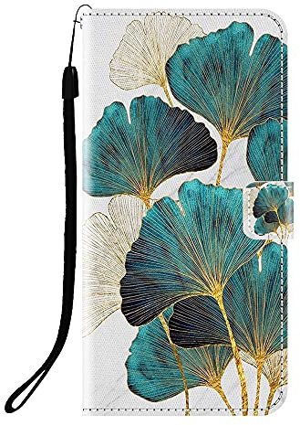 Sunrive Funda Compatible con ZTE Blade A5 (2020), Cuero Artificial Sintético Protectiva Carcasa Resistente Cierre Magnético,en Folio,Soporte Plegable(Q Hoja) + 1x Lápiz óptico