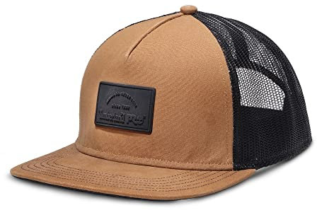 Timberland PRO Unisex-Erwachsene A.d.n.d Logo Mid Profile Cap Trucker-Kappe, Dark Wheat/Jet Black, Einheitsgröße