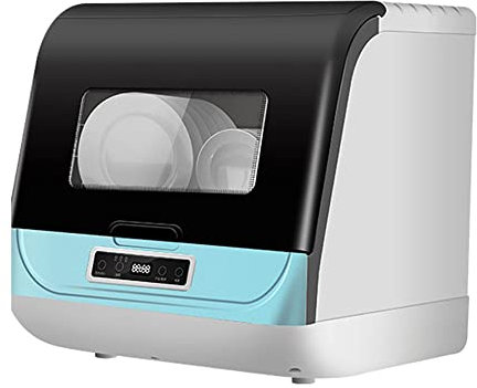 Mini lavavajillas automático de mesa compacto con control táctil, pantalla LED, lavavajillas de mesa para cocina, oficina, blanco