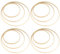 12 Stück Traumfänger Ringe Set, Holzringe zum Basteln, Bambus Blumenkranz Makramee Ringe für DIY Traumfänger Hochzeitskranz Wandbehang Deko - 15/20/25cm