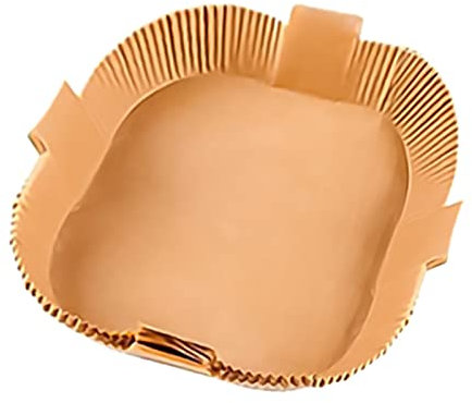 PW TOOLS Papier Sulfurisé carré pour Friteuse à Air, Cuisson Air Fryer Jetable,Feuilles Cuisson Étanche Antiadhésive Paper Liner pour Poêle Four Ondes Friteuse à Air Chaud, 24 cm