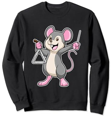 Ratte Musiker Triangel Musik Sweatshirt