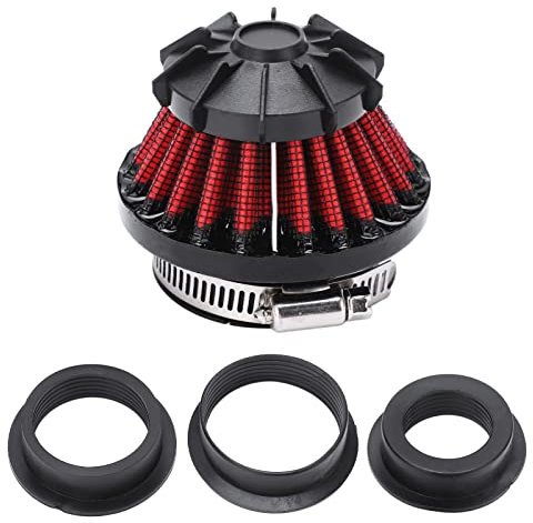 Filtro Aria 4 in 1 35mm 42mm 48mm 50mm Diametro Interno Filtro Aspirazione Aria per Pit Bike Mini Bike Sport Utility Vehicle per Motore GY6 per TTR per SSR (Rosso)