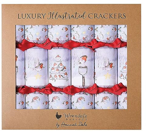 Wrendale Designs by Hannah Dale - Season's Tweetings - Luxuriöse Weihnachtsknallbonbons - 6er-Set
