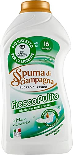 6x Spuma di Sciampagna Fresco Pulito für Waschmittel für frische Flüssigkeit 16 Waschen - 1000 ml