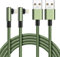 Yosou Câble iPhone [2m/Lot de 2] Cable Chargeur iPhone Angle droit 90 Degrés Certifié MFi Câble Lightning Nylon Tressé Cordon Fil Chargeur Rapide pour iPhone 14 13 12 11 Pro Max XS XR X 8 7 SE,iPad
