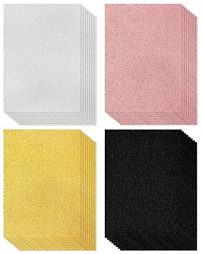 Cinvo Metallic Holographic Card Stock Shiny Iridescent A4 Thick Cardstock Mirror Paper Sheets Reflective Board for Cardmaking Scrapbook Poster Cardboard Party Decor DIY (8.5 x 11”) (Gold)