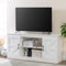 Zinus Wade Mueble TV - Mueble TV 147x67x40 cm - Unidad con mueble de almacenamiento - Blanco