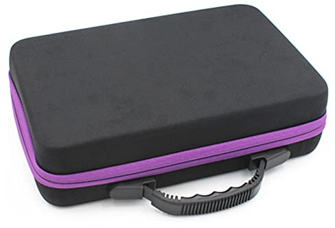 Ätherisches Öl Tragetasche, Aufbewahrungsbox für 60 Flaschen 10ml 15ml Ätherisches Öl Nagellack Aromatherapie-Öle, Organizer für ätherische Öle, Harte Außenhülle EVA und Foam Insert Perfekt für Reisen