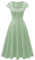 Berylove Vintage Abendkleid Lang Damen Rockabilly Kleider 50Er Jahre Festliche Kleider Midi Langes Herbst Cocktailkleid BLP8009 LightGreen XL