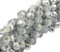 120 cuentas de cristal checas de Bohemia de 4 mm, perlas checas de cristal con circonita tallada, 1 hebra (cristal plateado)