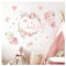 DEKO KINDERZIMMER Wandtattoo Blumenranke personalisiert Wandsticker Pfingstrosen mit Name Wandaufkleber Babyzimmer Mädchen Wunschname Kinderzimmer DK1142-03
