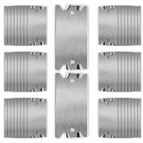 Fyjbnh 200PCS Nail Plates for Studs - Steel Safety Plates for Plumbing and Wiring Protection - 1.5 x 2.5 Inches Cable Protectors - Vital Anti-Nail Shielding for Construction Projects