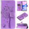 Hancda Case for Samsung Galaxy A15 5G/4G, Leather Case Wallet Flip Cover with Card Holder Slot Design Pattern Magnetic Stand Strap Shockproof Phone Case Cover for Samsung Galaxy A15 5G/4G,Purple
