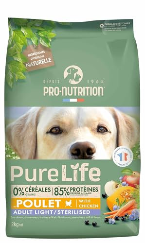 Pro Nutrition Pure Life Poulet Adult Light/Sterilized 2kg
