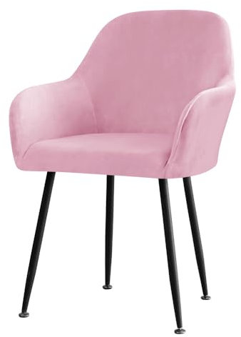 Highdi Stretch Stuhlbezug Stuhlhusse 1/2/4/6er Set,Samt Elastischer Stuhlbezug Stuhlhussen mit Armlehne Abnehmbare Stuhlbezug Schonbezug für Esszimmer Wohnzimmer Hochzeit Deko (Rosa,2 Stück)