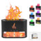 Aroma Diffuser, 250ml Flammen Aroma Diffuser 7 Farben Licht Ätherische Öle Diffuser mit Kristallsalzstein, Wasserlose Abschaltautomatik, für Schlafzimmer Büro