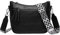 Valleycomfy Umhängetasche Damen Handtasche Kleine Crossbody Bag PU Leder Schultertasche für Damen Leder PU Crossbody Bag Damen Breiter Gurt(Schwarz)