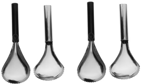Amosfun 4 Piezas pala de calabaza cuchara de aguacate cuchara removedora de núcleo Herramienta cocina acero inoxidable Herramienta vaciado calabaza removedores de corazón de calabaza