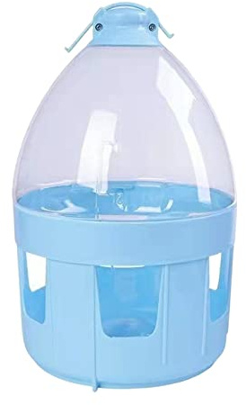 FewNvWa Pigeon Abreuvoir Distributeur d'eau Automatique pour Oiseaux Fontaine Grande Capacité Récipient Portable avec Crochet en PP Adapté pour Magasin D'Anim, 10L