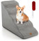 COSTWAY Escalera para Perros, Rampa para Perro de Espuma de 5 Niveles, Escalera para Mascotas con Funda Lavable, Base Antideslizante para Sofás y Camas Altas, Escalera Suave de Espuma para Mascotas