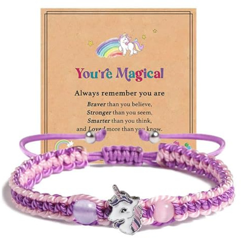 LQIOACU 1 Stück Einhorn kinderarmband Armbänder, Freundschaftsarmbänder kinder, Einhorn geschenke für mädchen