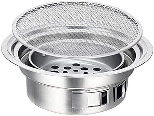 BBQ Grill Outdoor Barbecue Brazier Portable Grill | Round Charcoal Grill | Suitable for Burning Logs or Charcoal|for Home Use Tools