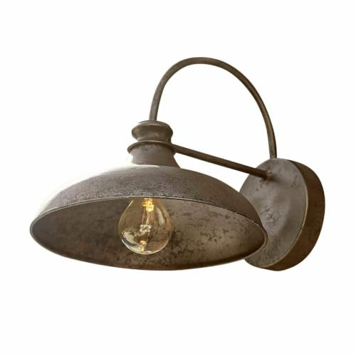 LOBERON LED-Wandlampe Chassorin, antikbraun | Nostalgisches Design, Batteriebetrieben, Handbemalte Oberfläche, Außenlampe, Wandleuchte, Eisen