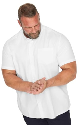 BadRhino Big & Tall Premium Short Sleeve Oxford Cotton Shirt - Men's - Plus Size Curve