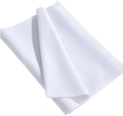 300cm×100cm Bügelvlies,30g/m² Volumenvlies zum Nähen, Einlagestoff Leichtes Einlagestoff zum Aufbügeln, für Nähen, Handwerk, Stickereien, einseitig haftend, Bügelfalten, Verstärkte Bekleidung (Weiß)