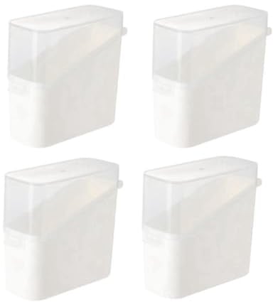 Aboiled Sliced Cheese Container for Fridge, 4 PCS Cheese Storage Box with Flip Lid Cheese Keeper Cheese Saver Holder Easy Install White