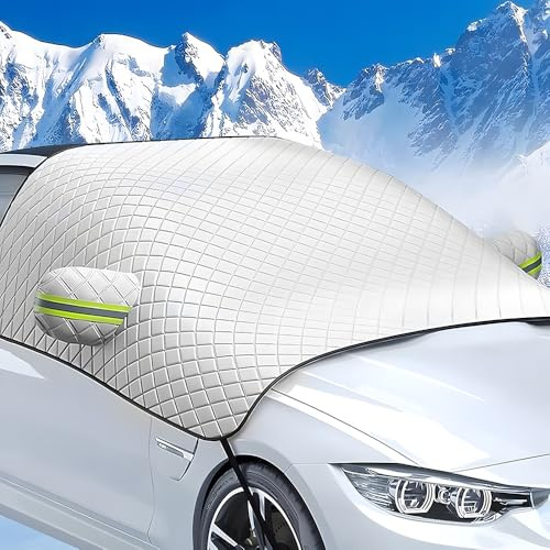 AAXgy Auto Windschutzscheibenabdeckung für FIAT 500 2007-2023 2024 2025 110 500 312 312C, Dicke Faltbare Scheibenabdeckung Gegen EIS, Winter-Blendschutz Einfach Zu Verstauen,Thin-normal