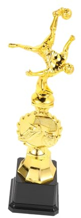 CORHAD Coppa Design Elegante da Calcio Leggera e Resistente Oro in Plastica e Premio per Tornei Scolastici e Competizioni Sportive per Vincitori Riutilizzabile