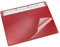 Läufer 47654 Durella Soft Schreibtischunterlage mit transparenter Auflage und Kalender, rutschfeste Schreibunterlage, Zubehör für Schreibtisch, 50 x 65 cm, rot