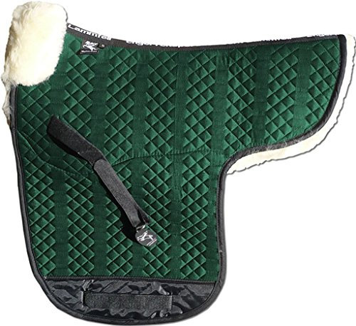 Engel Reitsport Lammfell Satteldecke Stoff grün Fell med. (Sadek 1) farbenfroh: mit 12 Lammfell Farben kombinierbar! Vielseitigkeit/Springen (VSS)