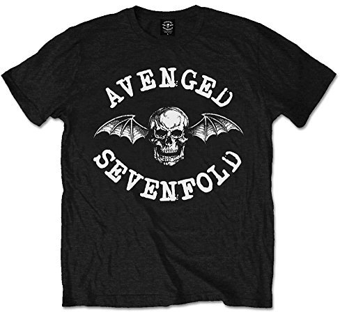 Avenged Sevenfold Men's Classic Deathbat Short Sleeve T-Shirt, Black, Medium