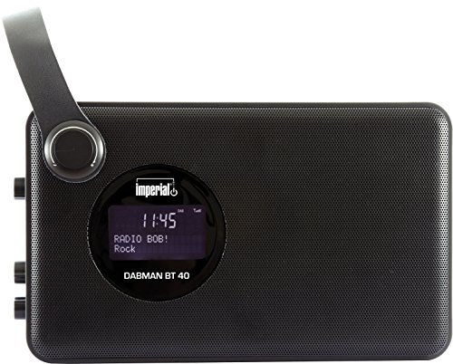 Imperial 22-145-00 DABMAN BT 40 Digitalradio (DAB+/UKW/Bluetooth, LCD-Display, Teleskopantenne, Akku mit Netzteil) schwarz