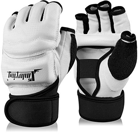 Xinluying Punch Bag Boxing Martial Arts MMA Sparring Grappling Muay Thai Taekwondo Training PU Leather Wrist Wraps Gloves
