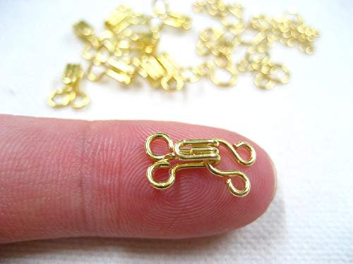20sets Gold Color Hook and Eye Fasteners Skirt Dress Bra Sew On Collar Hook