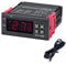 COVVY STC-1000 - Controlador digital de temperatura, termostato centígrado AC 110-220 V, controlador de calefacción y refrigeración con sonda NTC de 3 pies